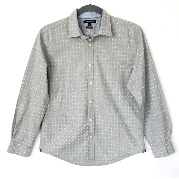 Tommy Hilfiger Gray Button Down Shirt - Picture 2 of 6